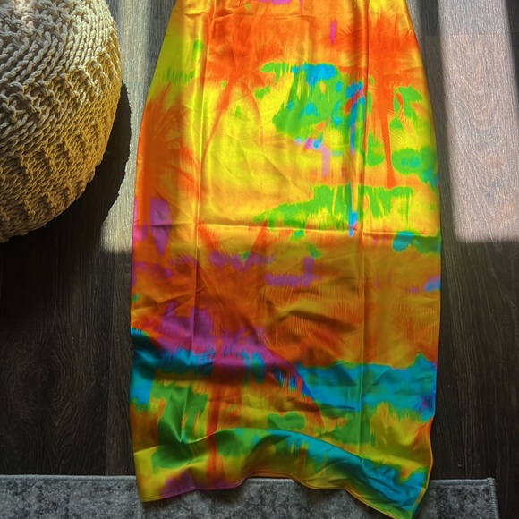 CERITH SILK STRAPLESS MIDI DRESS - Picture 6 of 8